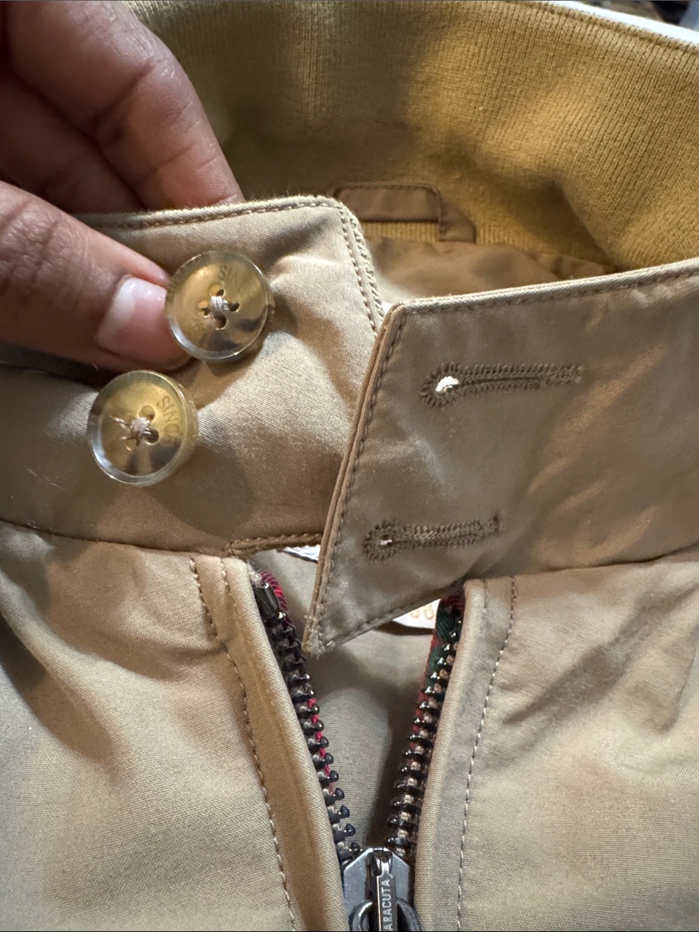 BARACUTA G9 Harrington Men's Khaki Bomber Jacket size 38 - Small - Picture 10 of 16